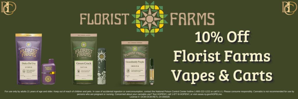 10% off florist farms Vapes at bayside cannabis